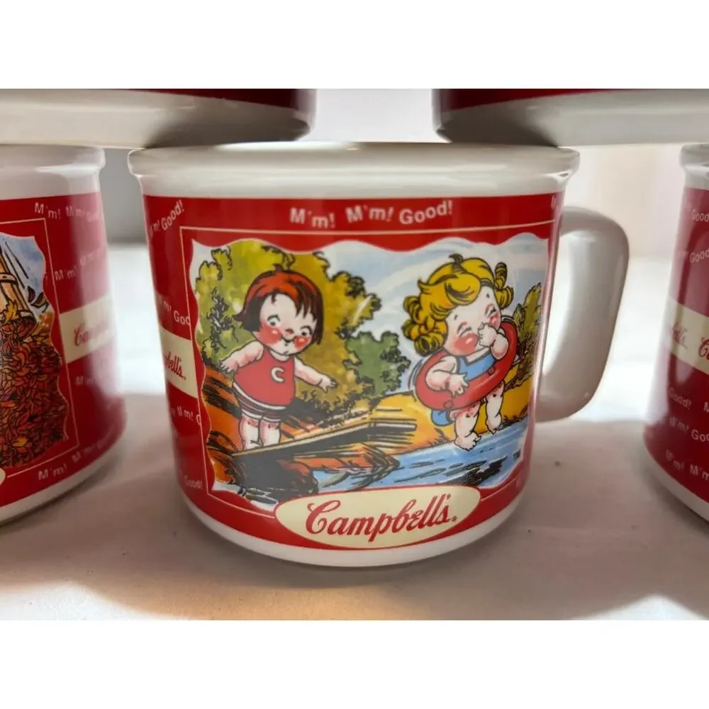 Set of Campbell's Soup Kids Ceramic Mugs Set Of 6
